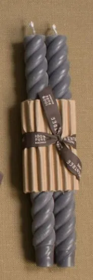 10" Rope Candle Pair