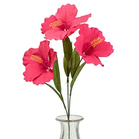 27" Hibiscus Spray: Fuchsia Pink