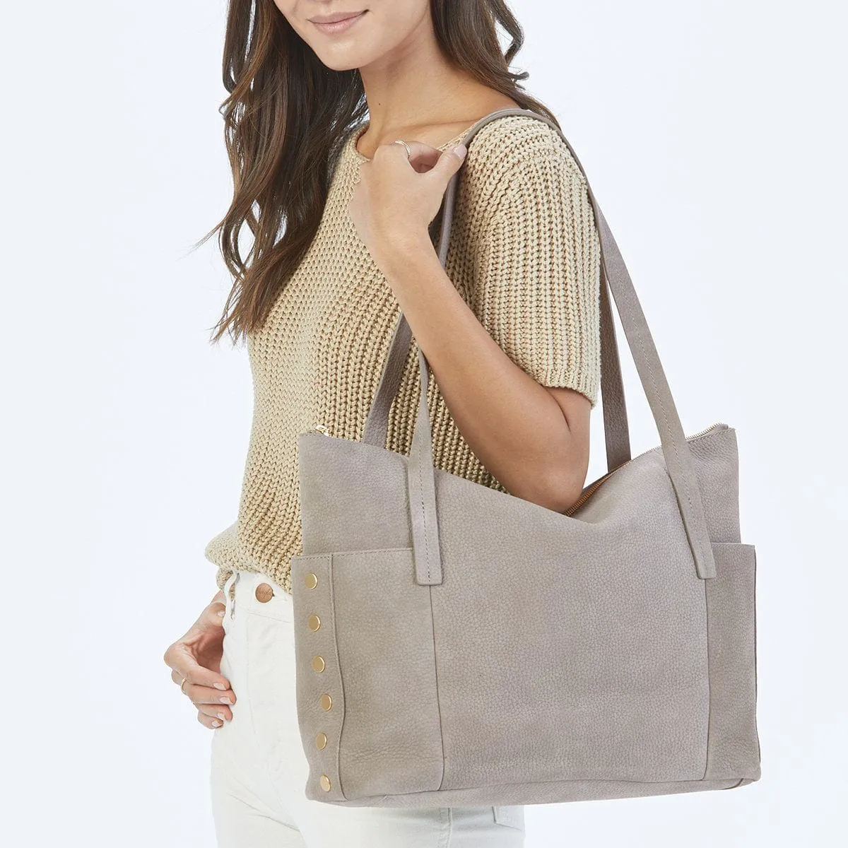 ADDIE LRG - Semolina Cream/Brushed Gold
