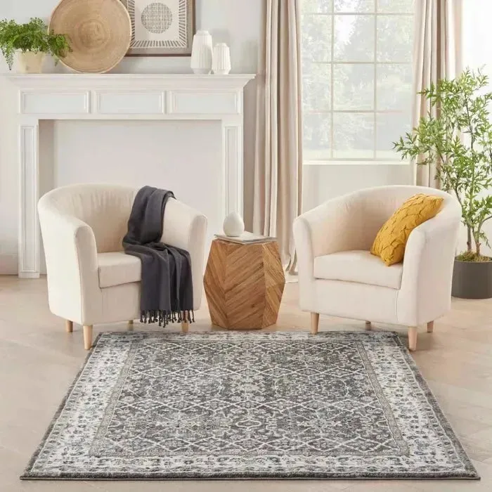 American Manor (KI100) AMR01 Grey/Ivory Rug
