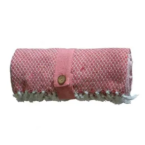 Cotton Diamond Throw Blush