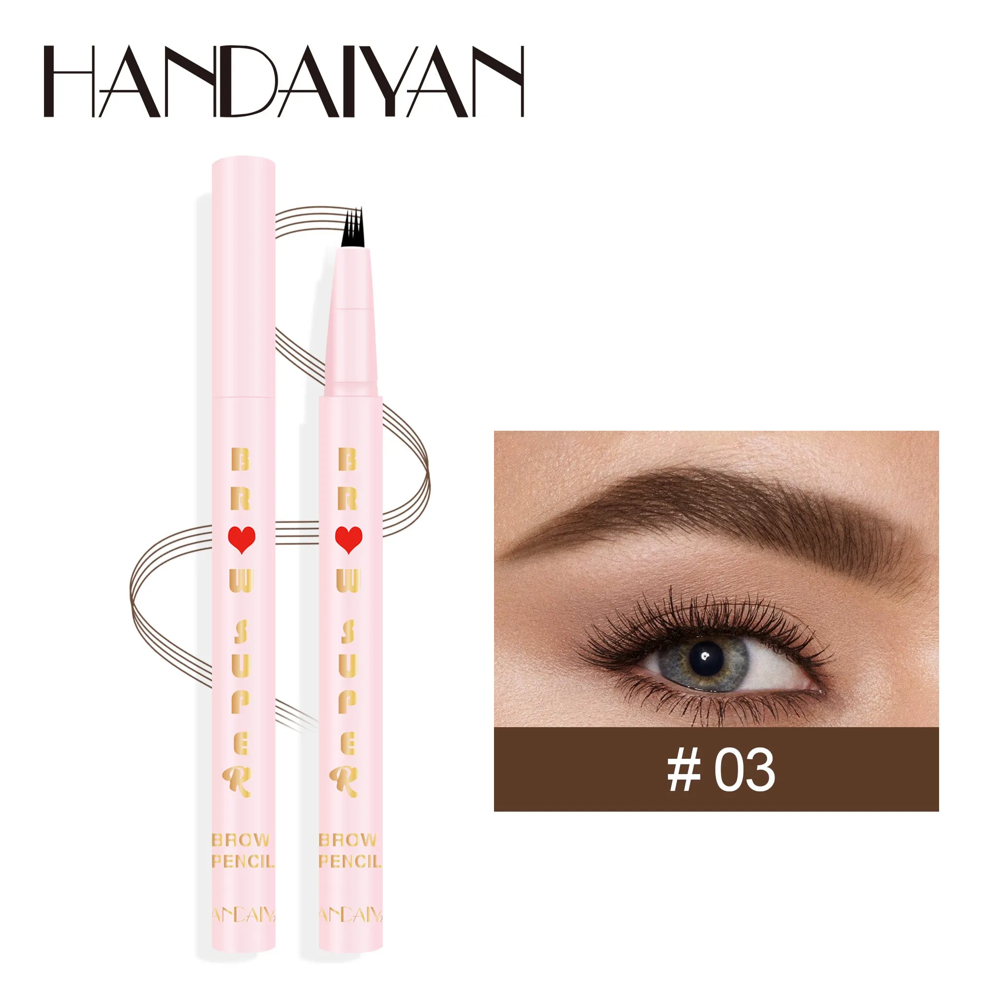 HANDAIYAN Four Fork Liquid Eyebrow Pencil