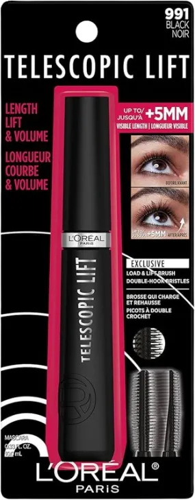 LOREAL PARIS telescopic lift 991 black noir لوريال بارس ماسكارا