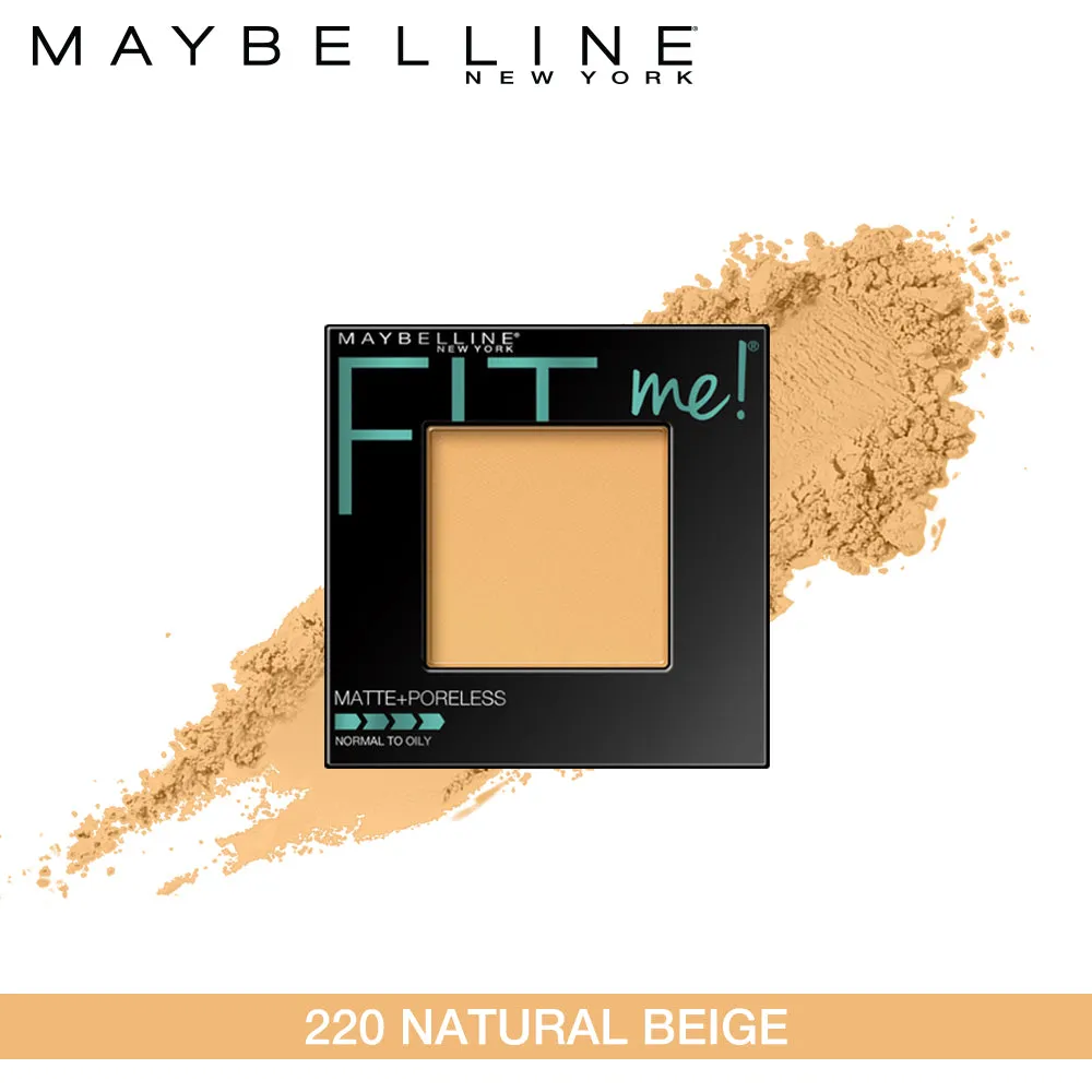 Maybelline New York Fit Me Matte   Poreless Powder, 220 Natural Beige