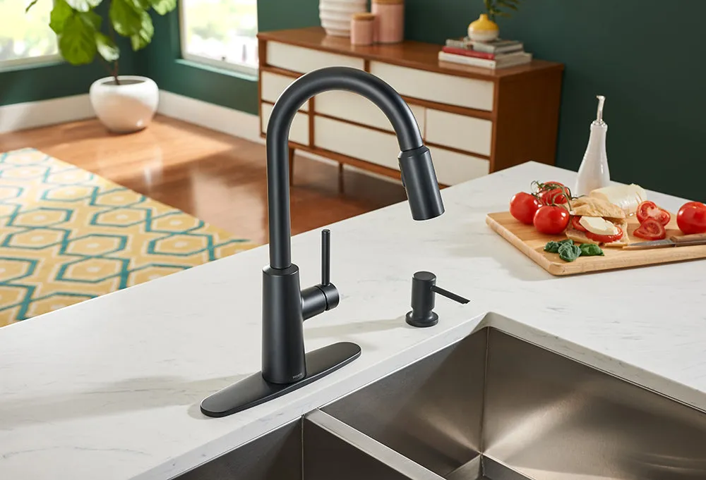 Moen® Matte Black Mod Pull Down Kitchen Faucet