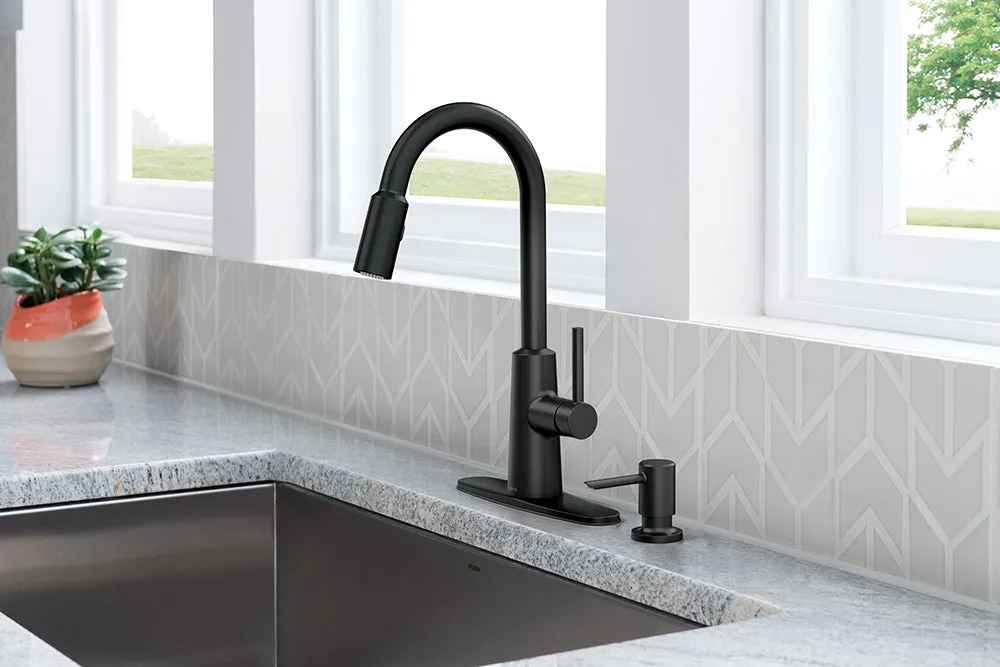 Moen® Matte Black Mod Pull Down Kitchen Faucet