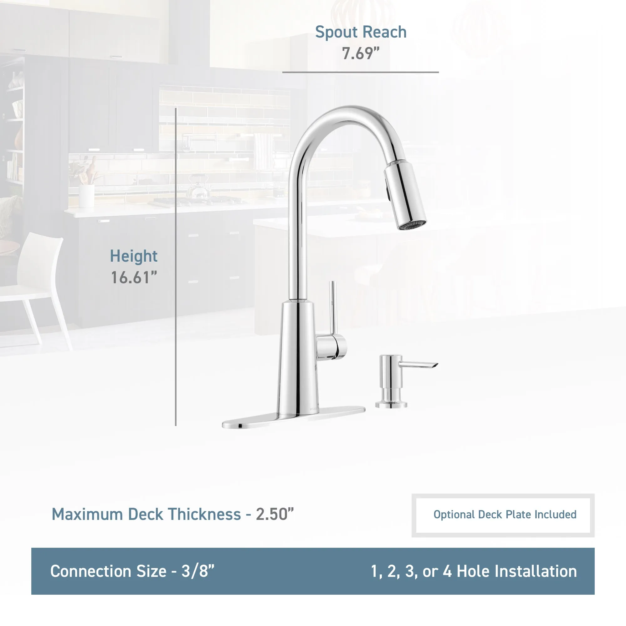 Moen® Matte Black Mod Pull Down Kitchen Faucet