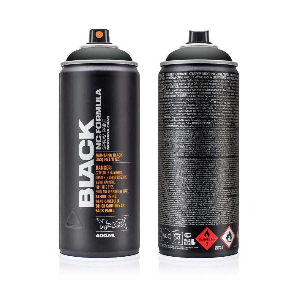 Montana BLACK 400mL Spray Paint - Black