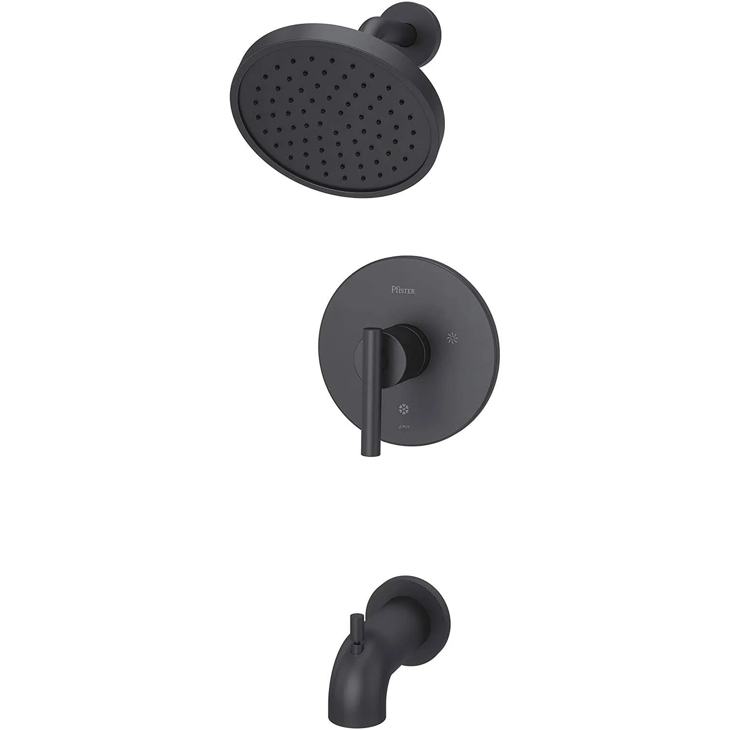 Pfister LG89-8NCB Contempra 1-Handle Tub and Shower Trim Kit in Matte Black