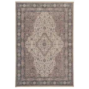 Teal Medallion Washable Area Rug - Caragh